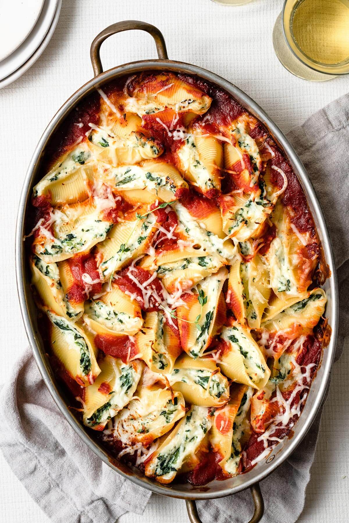 Spinach and Parmesan Stuffed Shells - An Easy Weeknight Meal