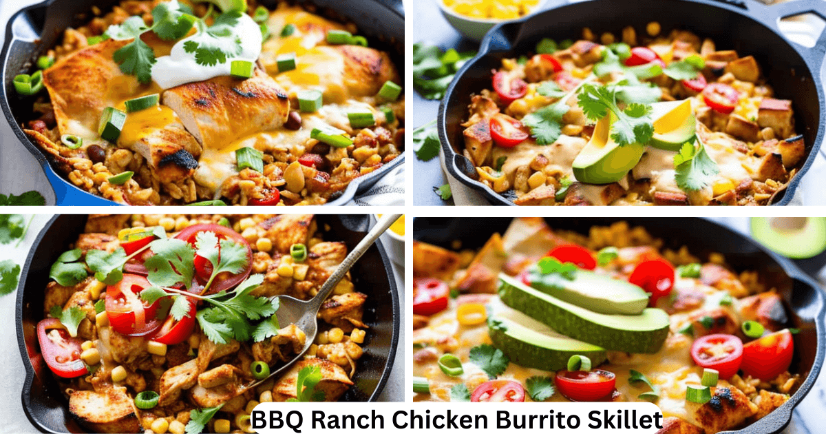 BBQ Ranch Chicken Burrito Skillet