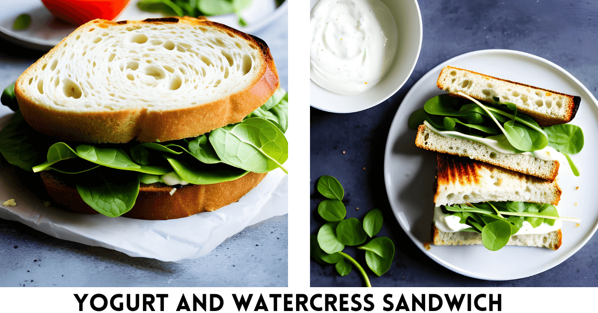 Yogurt and Watercress Sandwich